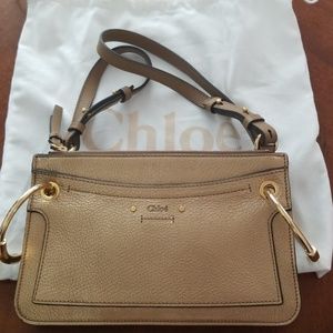 Chloe Roy Metallic Leather cross body purse